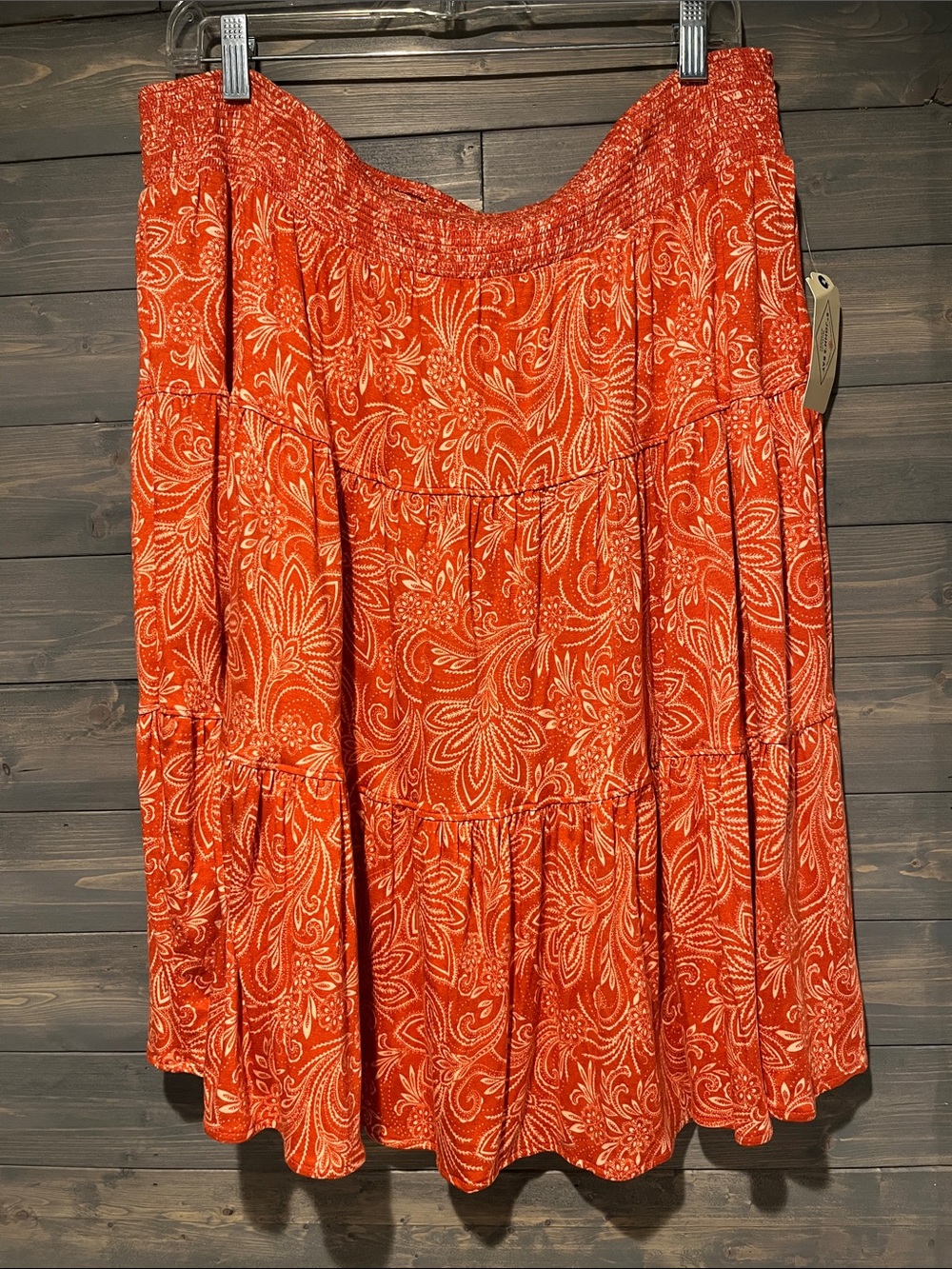 NWT St. John’s Bay Paisley pull on knit skirt XL